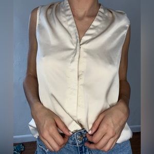 Cream silk blouse